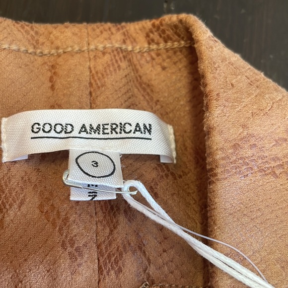 NWT Good American The Boss Pants Snakeskin Print Skinny Pants Size 3/L. - Picture 5 of 11